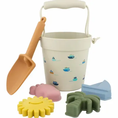 Children's bathtime - SILICONE: BEACH BUCKET - THE SEA - ULYSSE COULEURS D'ENFANCE