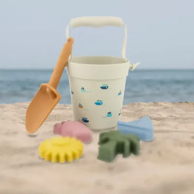 Bain pour enfant - SILICONE : SEAU DE PLAGE - LA MER - ULYSSE COULEURS D'ENFANCE