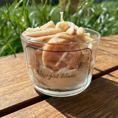 Gifts - White Nougat scented candle - MURI CREATIONS