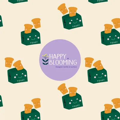 Linge de lit enfant - Motifs exclusifs - all over ou placés - HAPPY BLOOMING