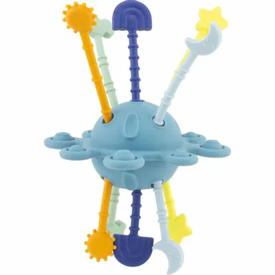 Jouets enfants - SILICONE : JOUET D'ÉVEIL LUNE BLEUE - ULYSSE COULEURS D'ENFANCE