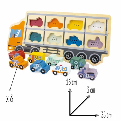 Children's games - PUZZLE: CAR CARRIER - ULYSSE COULEURS D'ENFANCE