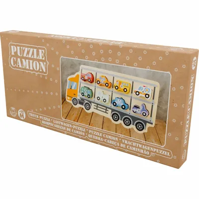 Jeux enfants - PUZZLE : CAMION PORTE VOITURES - ULYSSE COULEURS D'ENFANCE