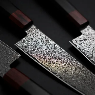 Couteaux - Couteaux Damassés: Perfection du Japon - MUSASHI JAPAN