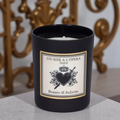 Objets de décoration - BOUGIE PARFUMÉE 100 % VÉGÉTALE - ROMÉO ET JULIETTE - 180 g - UN SOIR A L'OPERA