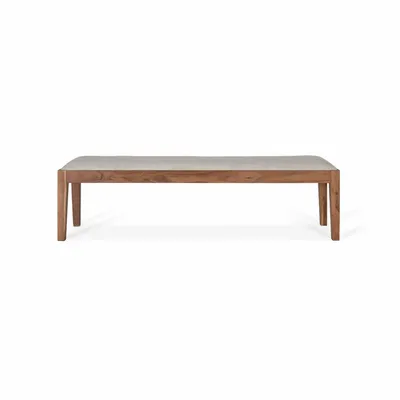 Benches - Solid acacia wood bench covered in fabric - GINER Y COLOMER