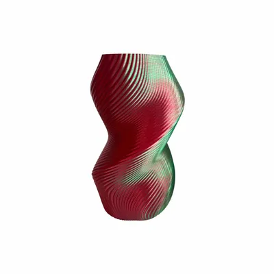 Office design and planning - VASE "SILUET" | MULTI-COLOR | Green and Red - AURA 3D