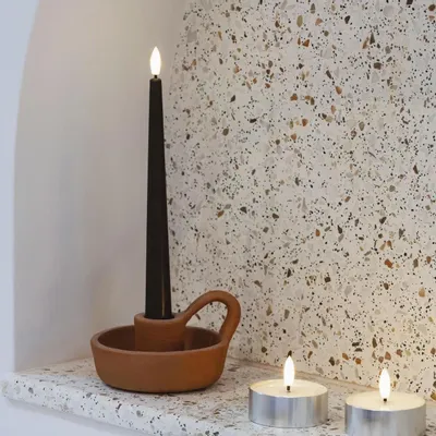 Éclairage LED - Seasonal Colours LED Taper Candles Silk (Two Pack) - MOODS & MORE