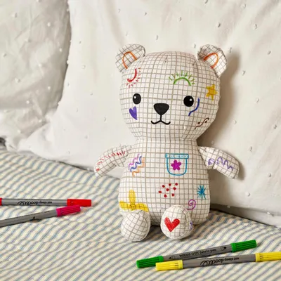 Toys - Artie Bear™ - colour in & doodle - EATSLEEPDOODLE