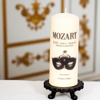 Candles - TATTOOED CANDLE - DON GIOVANNI PILLAR CANDLE - UN SOIR A L'OPERA