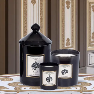 Objets de décoration - BOUGIE PARFUMÉE 3 MECHES CIRE 100 % VÉGÉTALE - LA BAYADÈRE - 550 g - UN SOIR A L'OPERA