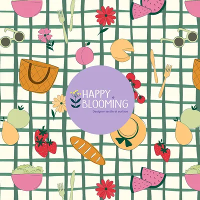 Bed linens - Exclusive patterns - all over or placed - HAPPY BLOOMING