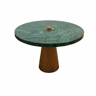 Coffee tables - Coffee table with green marble top - Ikone - Diameter 60cm - C'EST BIEN FAIT