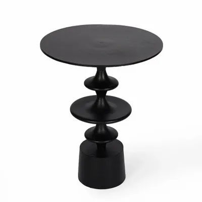 Coffee tables - MATT BLACK ROUND TABLE D45x56h - FANCY