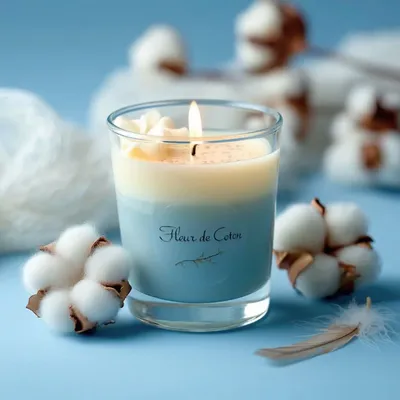 Gifts - Cotton Flower Scented Candle - 200ml - MURI CREATIONS