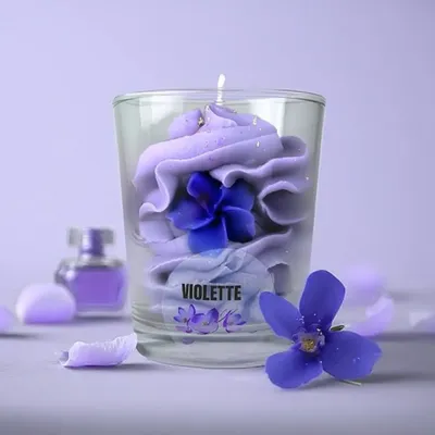 Gifts - Violet scented candle - 200ml - MURI CREATIONS