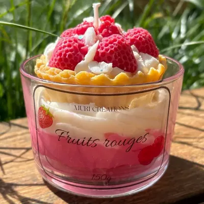 Cadeaux - Bougie parfumée Fruits Rouges - 150ml - MURI CREATIONS