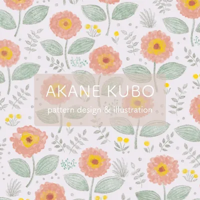 Design textile et surface - Hannah – Motif Allover exclusif - AKANE KUBO