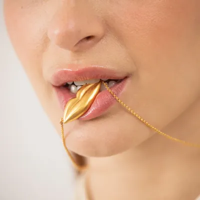 Bijoux - COLLIER DORÉ DALÍ, JEWELRY BY JOIDART, LÈVRES - JOIDART JEWELRY SL