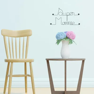Decorative objects - Wire Wall Decoration\" Super Granny\” - to pin - BIJOUX DE MUR