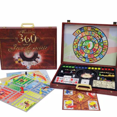 Jeux enfants - Mallette 360 règles de jeux de société - FERRIOT CRIC