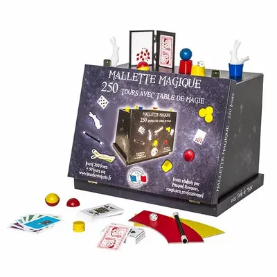 Jeux enfants - MALLETTE MAGIQUE AVEC TABLE DE MAGIE - FERRIOT CRIC
