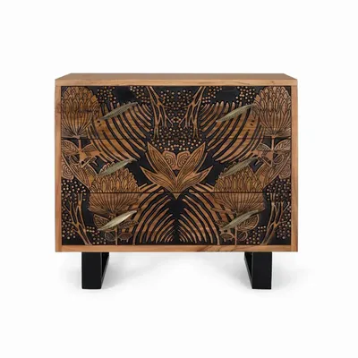Commodes - Commode bois d'acacia et métal - GINER Y COLOMER