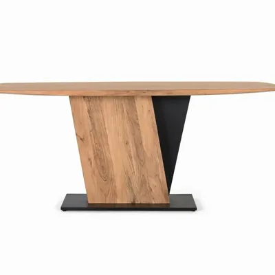 Dining Tables - Acacia wood and metal dining table - GINER Y COLOMER