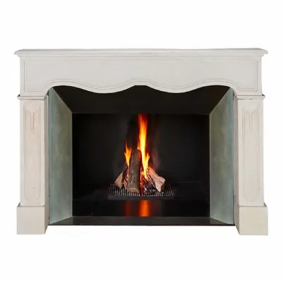 Cheminées - Cheminée Ancienne En Pierre Calcaire Off-White – Style Louis XIV - MAISON LEON VAN DEN BOGAERT ANTIQUE FIREPLACES AND RECLAIMED DECORATIVE ELEMENTS