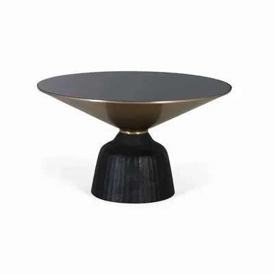 Tables basses - Table basse plateau verre trempé structure aluminium - GINER Y COLOMER