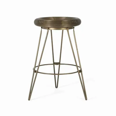 Stools - High metal bar stool 76 cm high - GINER Y COLOMER