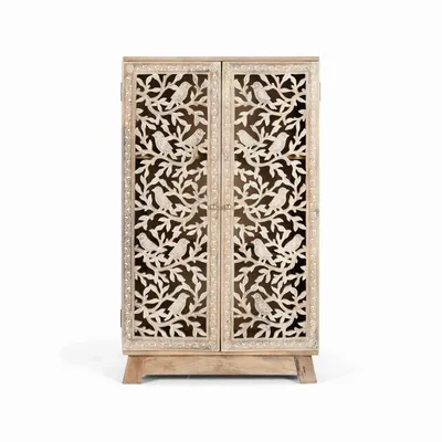 Buffets - Buffet en bois de manguier avec portes sculptées à la main - GINER Y COLOMER