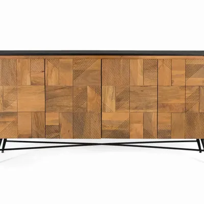 Buffets - Buffet en bois de manguier finition naturelle, 170 cm - GINER Y COLOMER