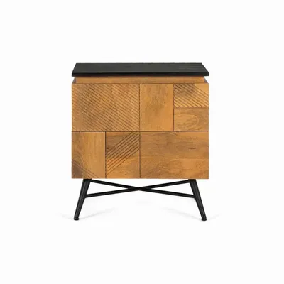 Tables de nuit - Table de chevet en bois de manguier avec finition naturelle - GINER Y COLOMER