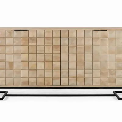 Sideboards - Hand-carved and handcrafted mango wood sideboard, 180 cm - GINER Y COLOMER