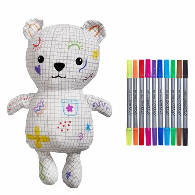 Peluches - Artie Bear™ : ours à colorier - EATSLEEPDOODLE