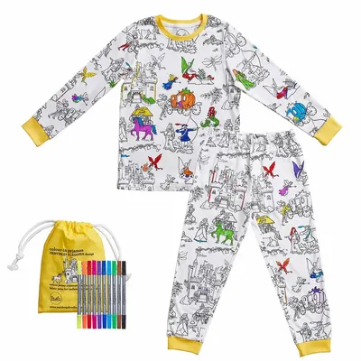 Loisirs créatifs pour enfant - Pyjama à colorier - EATSLEEPDOODLE