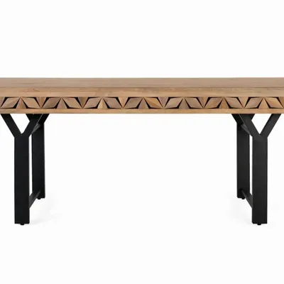 Tables Salle à Manger - Table à manger rectangulaire en bois de manguier 200 cm - GINER Y COLOMER