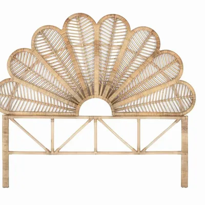 Lits - Tête de lit faite main en rotin naturel 180 cm - GINER Y COLOMER