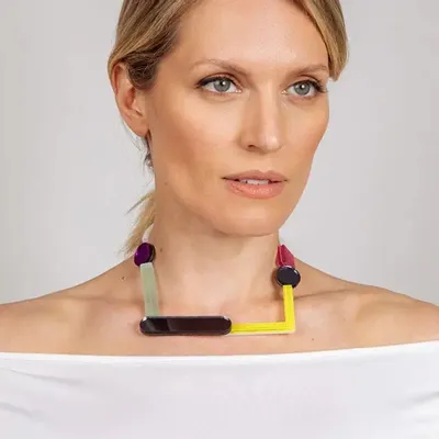 Bijoux - Collier Impulse O - Abstrait, ludique, artistique - PAMELA COROMOTO