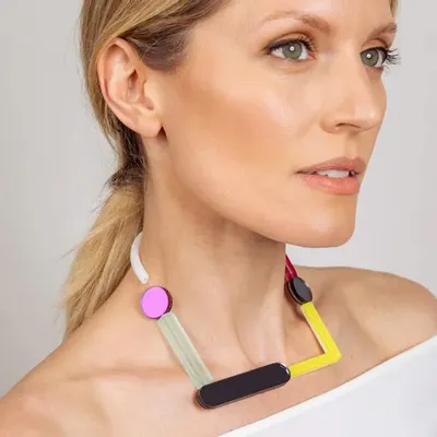 Bijoux - Impulse O Necklace – Abstract, Playful, Artistic - PAMELA COROMOTO