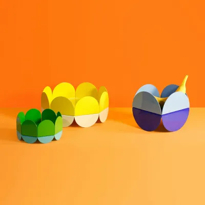 Platter and bowls - Wave Bowl – Large Fruit Basket in Sculptural Form - ISUWA