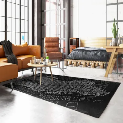 Panels - New York Hand Knotted Wool Rug, Customizable Italian Design - FRANK&FRANK