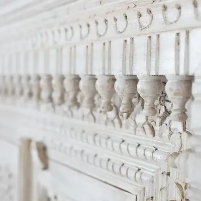 Sideboards - Sideboard in aged white mango wood - GINER Y COLOMER