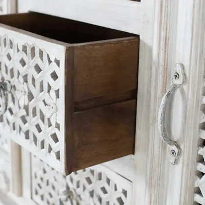 Sideboards - Sideboard in aged white mango wood - GINER Y COLOMER