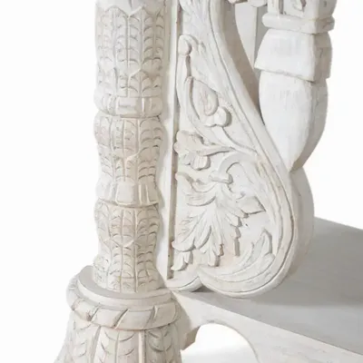 Console table - Console table in aged white mango wood - GINER Y COLOMER