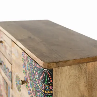 Commodes - Commode en bois manguier peint à la main - GINER Y COLOMER