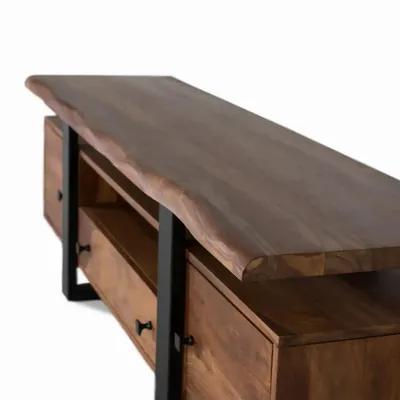 Meubles TV - Meuble TV en palissandre et pieds en métal - GINER Y COLOMER