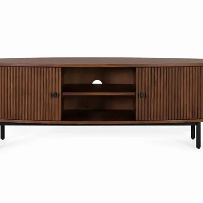 TV stands - TV cabinet with 2 doors handmade from acacia wood - GINER Y COLOMER