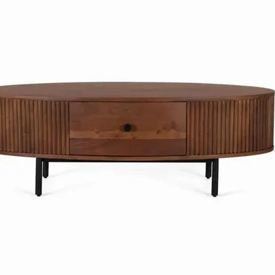 Tables basses - Table basse avec 1 tiroir en bois d'acacia - GINER Y COLOMER